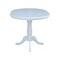 International Concepts Round 36 in Rd Top Pedestal Table, 12 in Leaf, Adjustable Height, White, 36 W, 48 L, 34.9 in H, Wood K08-36RXT-6B - alternate 3